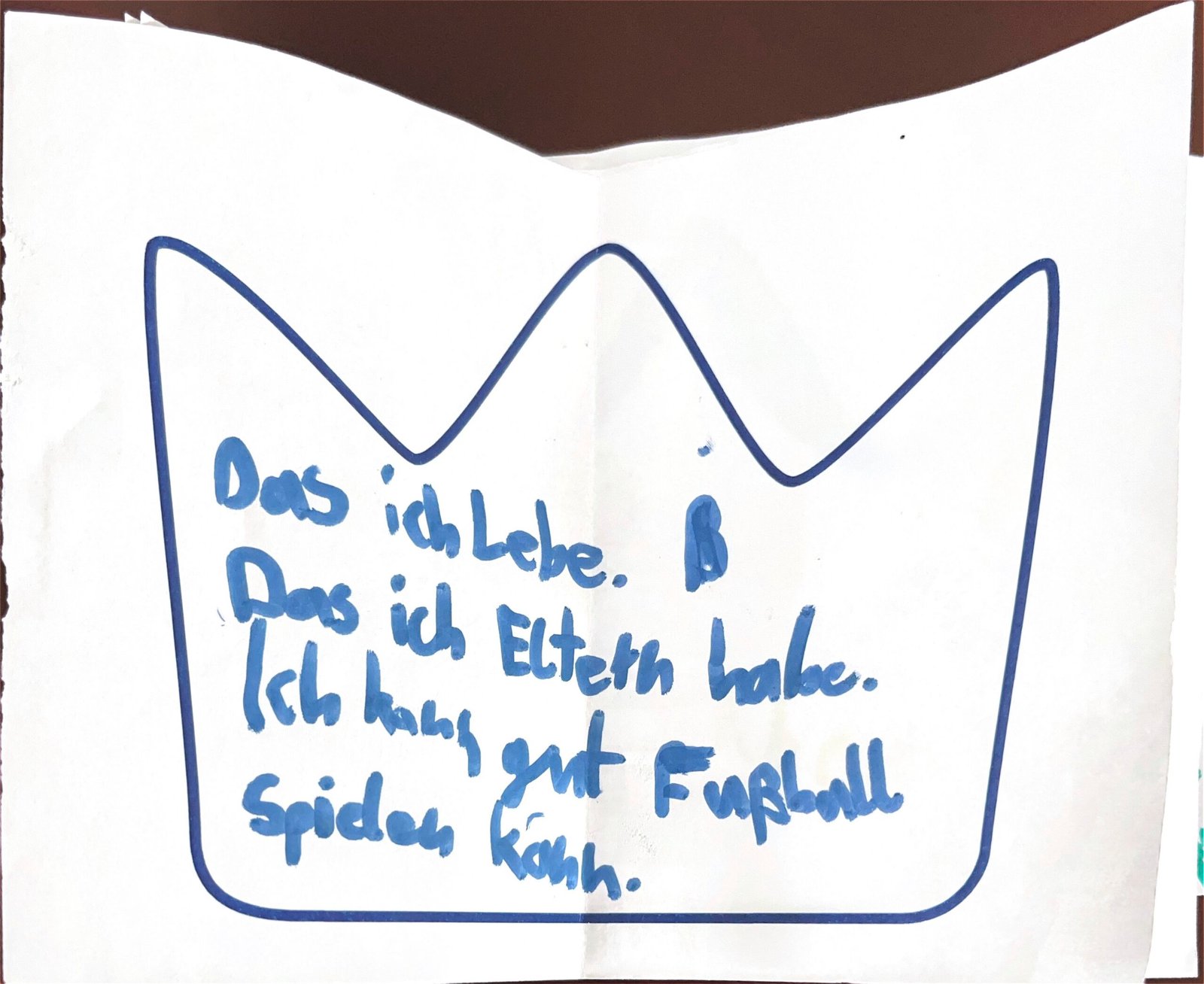 Kinderzeichnung: Meine Krone